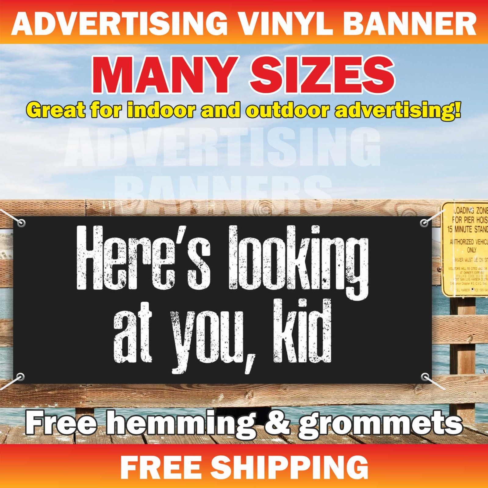 Go ahead, make my day! Advertising Banner Vinyl Sign Motivational Poster Workout