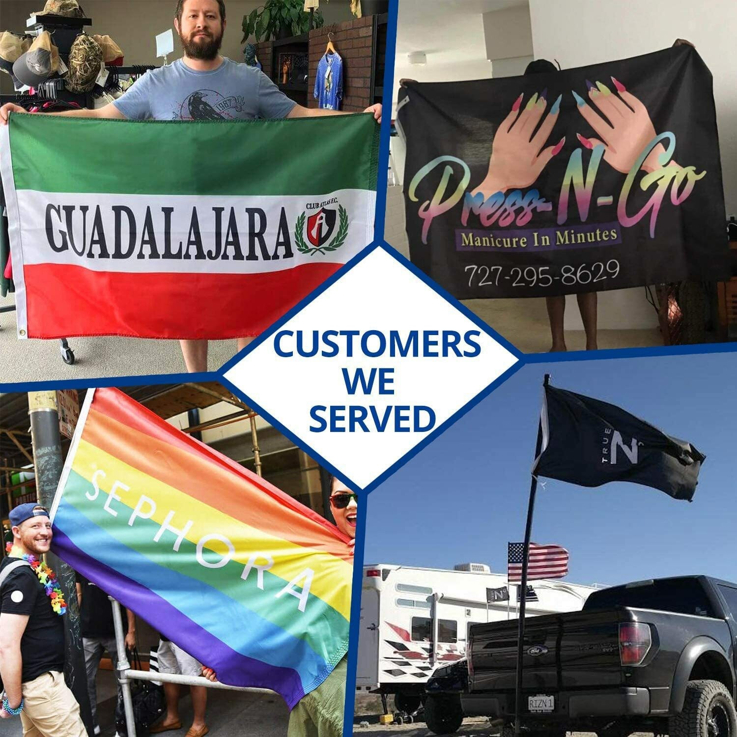 Custom Flag Personalized Flags – Print Your Own Logo Image Text USA