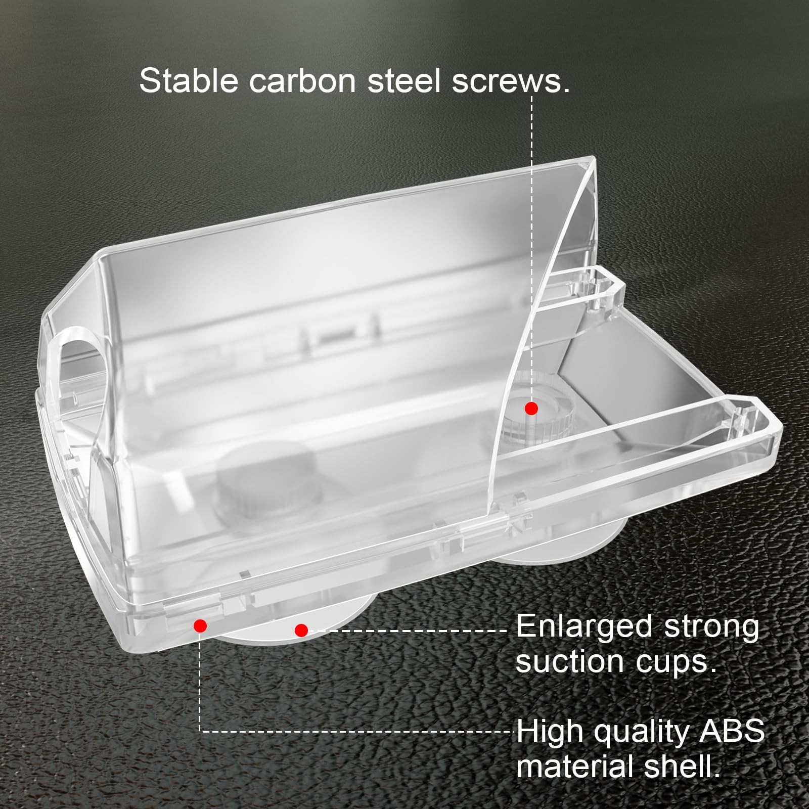 FLLIK EZ Pass Holder for Windshield. Ezpass with Strong 1Pack, Clear-A