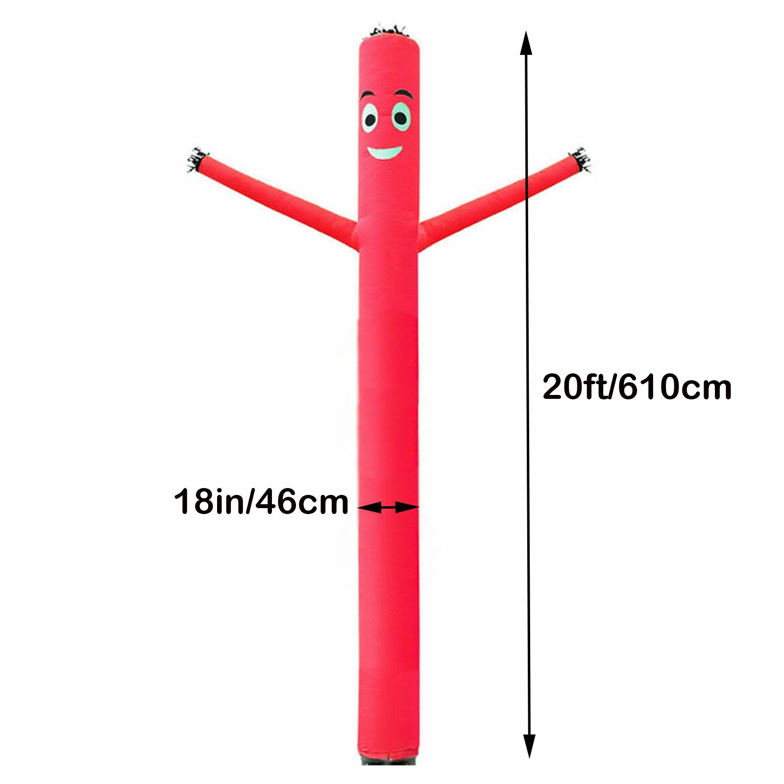 20Ft Red Air Dancer Inflatable Tube Man Wind Dancing Sky Puppet No Blower