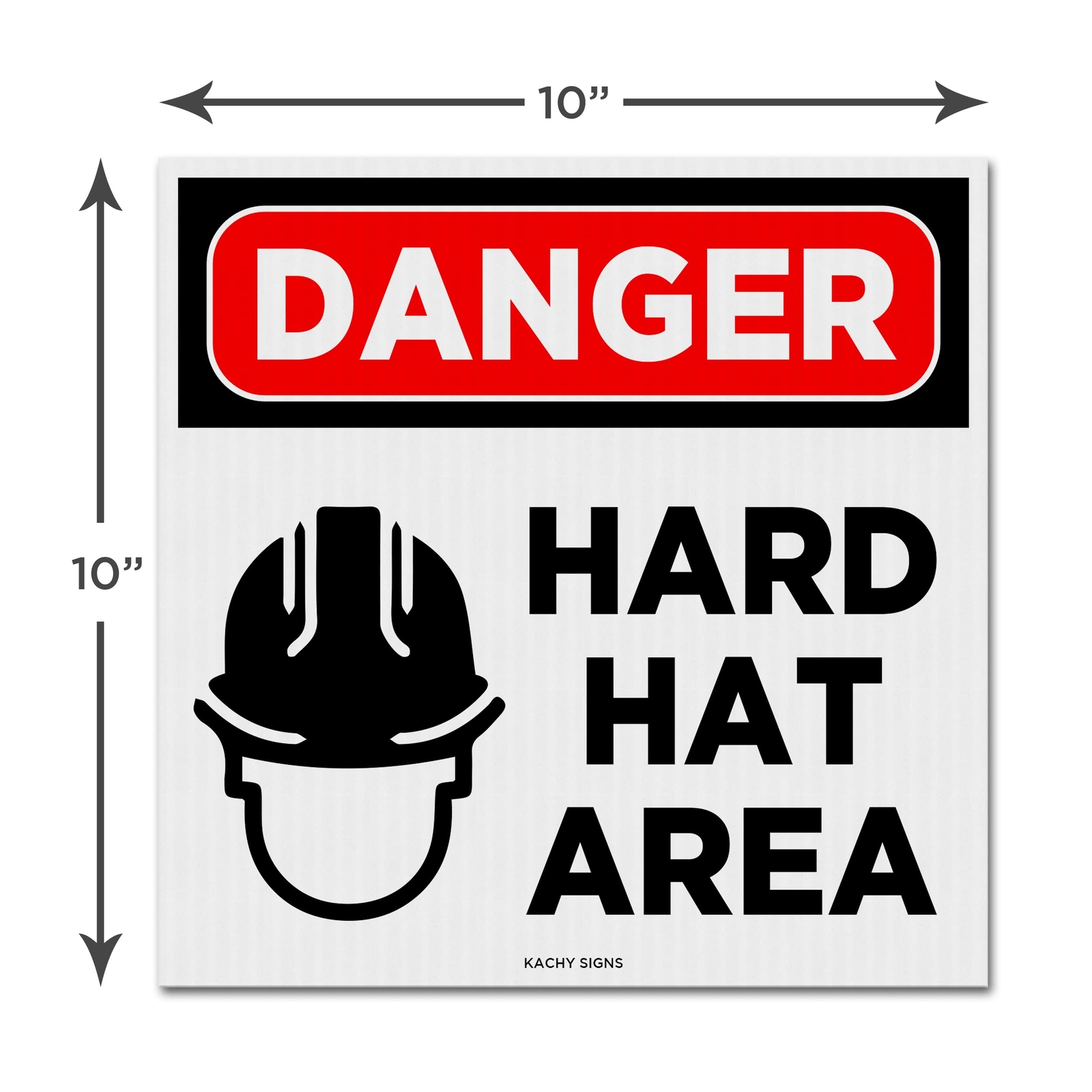 Kachy Signs – Pack of 2 – 10″ x 10″ – 4mm Currogated Plastic Sign – Durable -…