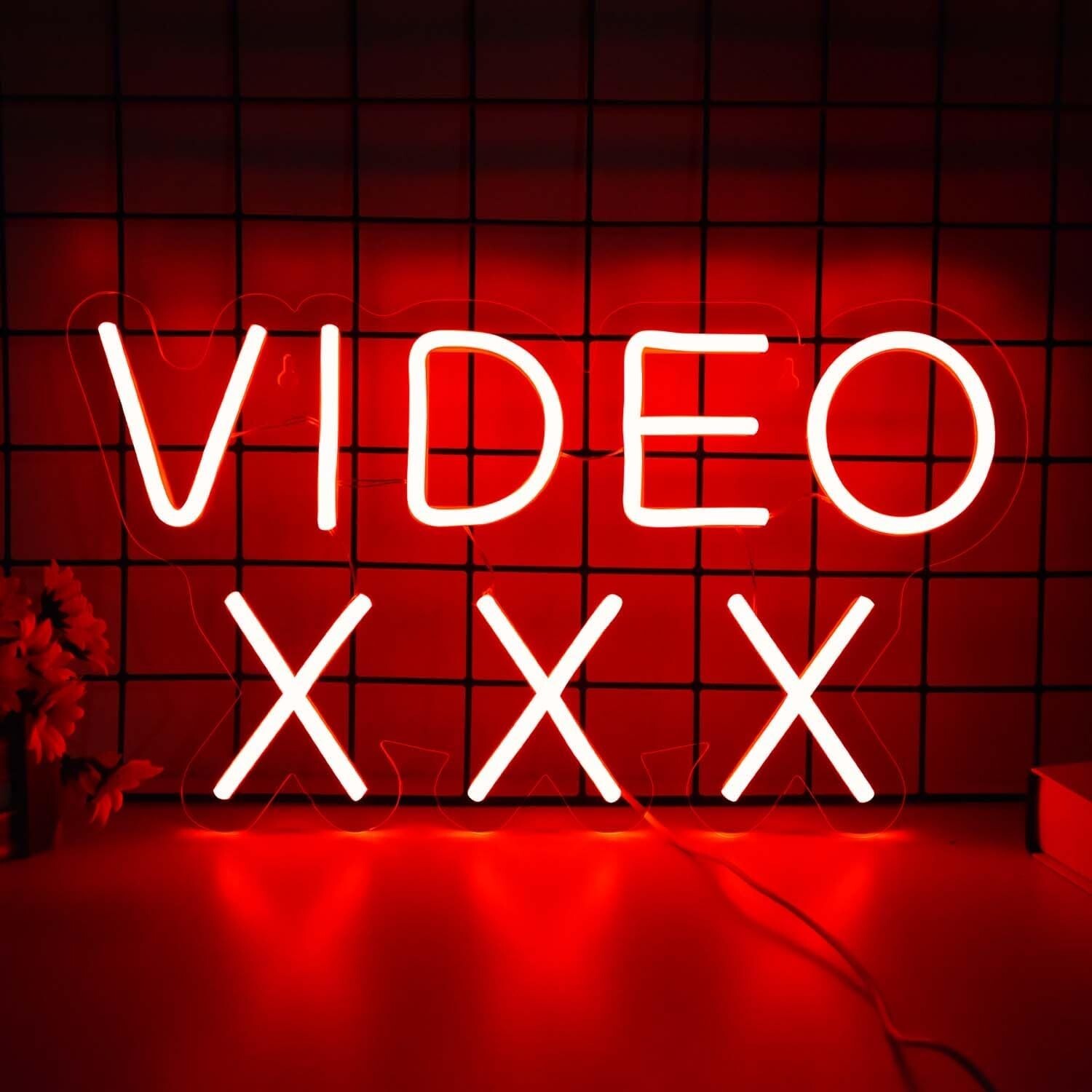 XXX LED Neon Sign 16″ by 9″ BRAND NEW RED LED USB WITH ADAPTER GIFT PRANK SHOP