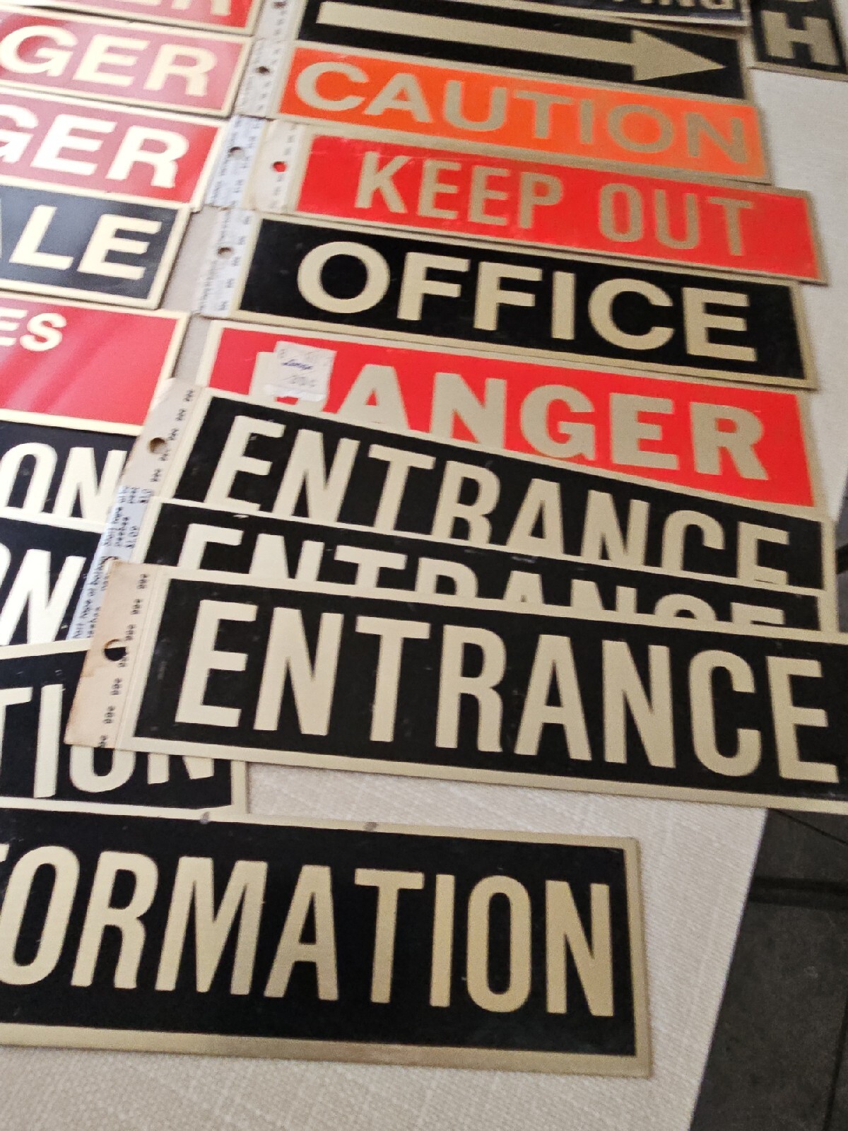 Metal Sticky Adhesive Backing Office Industrial Business Walk In Push (42) Signs