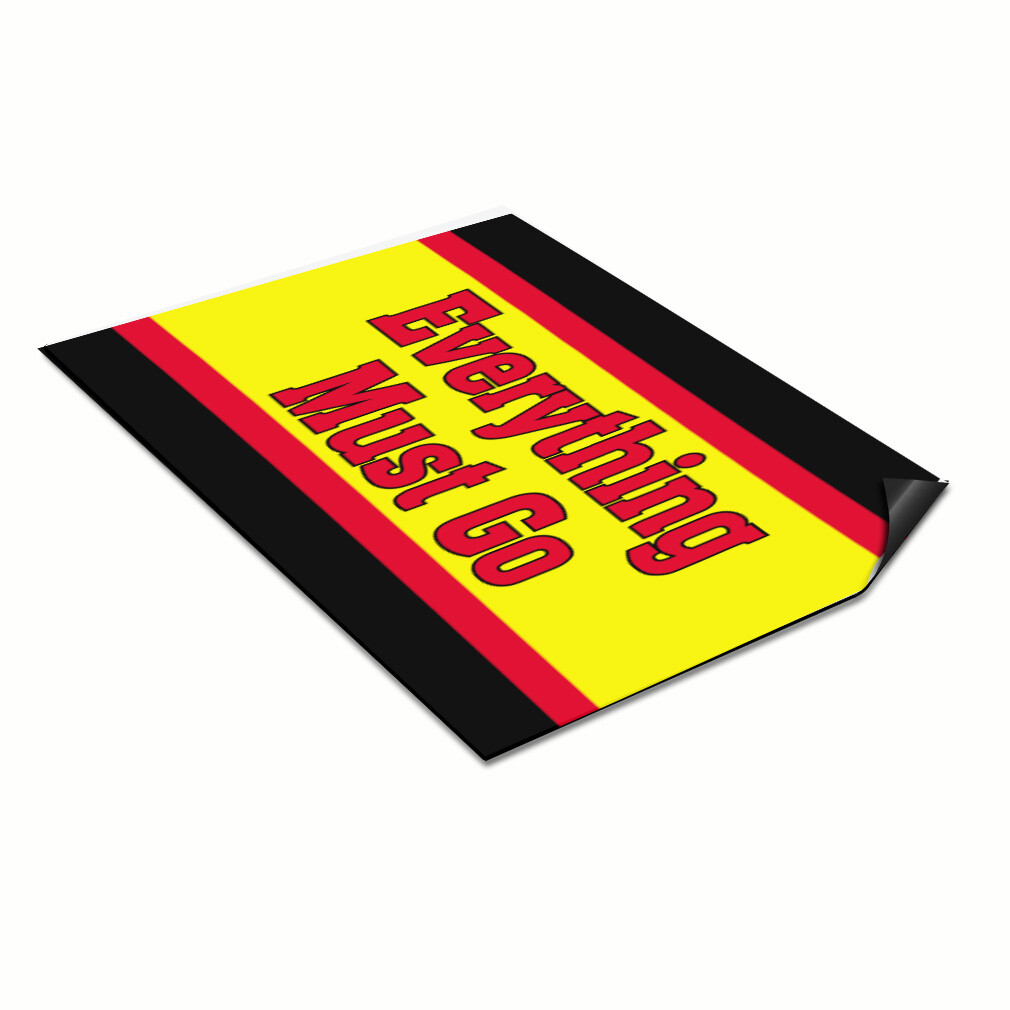 Car Magnet Set of 2 Everything Must Go Advertising Printing Industrial Sign