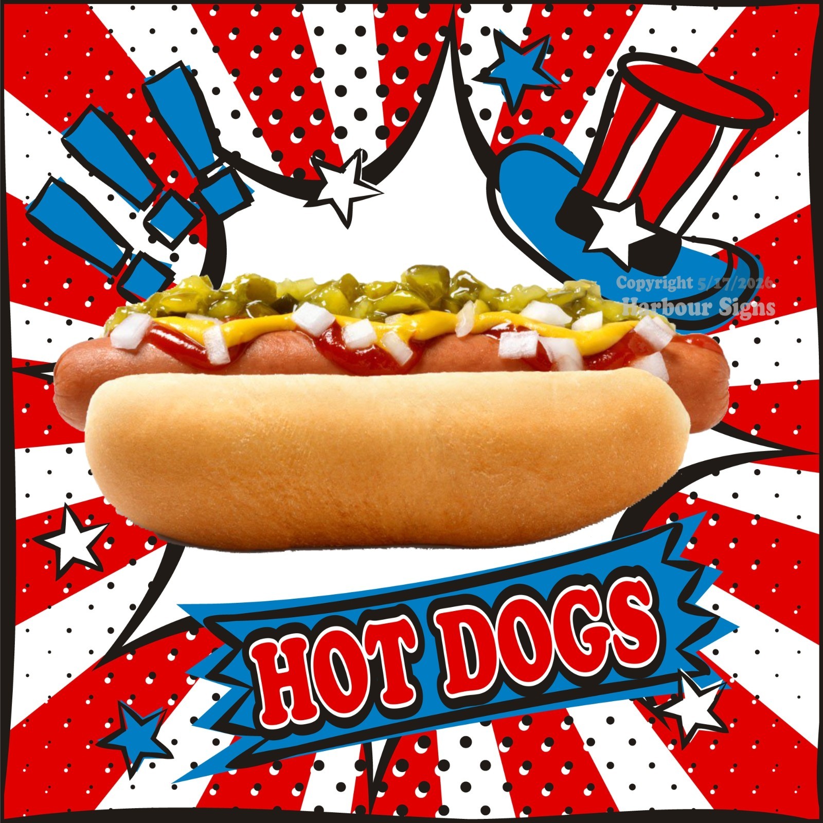 Hot Dogs DECAL (Choose Your Size) Concession Food Truck Vinyl Sticker rwb