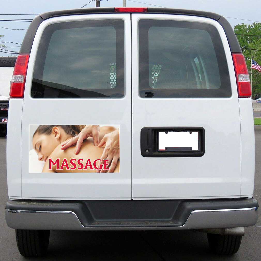 Car Magnet Set of 2 Massage Outdoor Advertising Printing C Industrial Sign