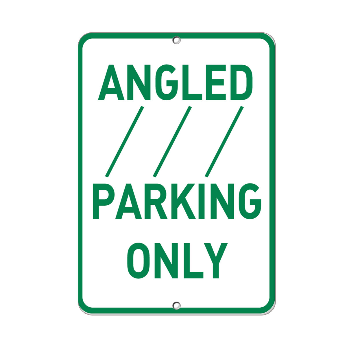Vertical Metal Sign Multiple Sizes Angled Parking Only Weatherproof Street