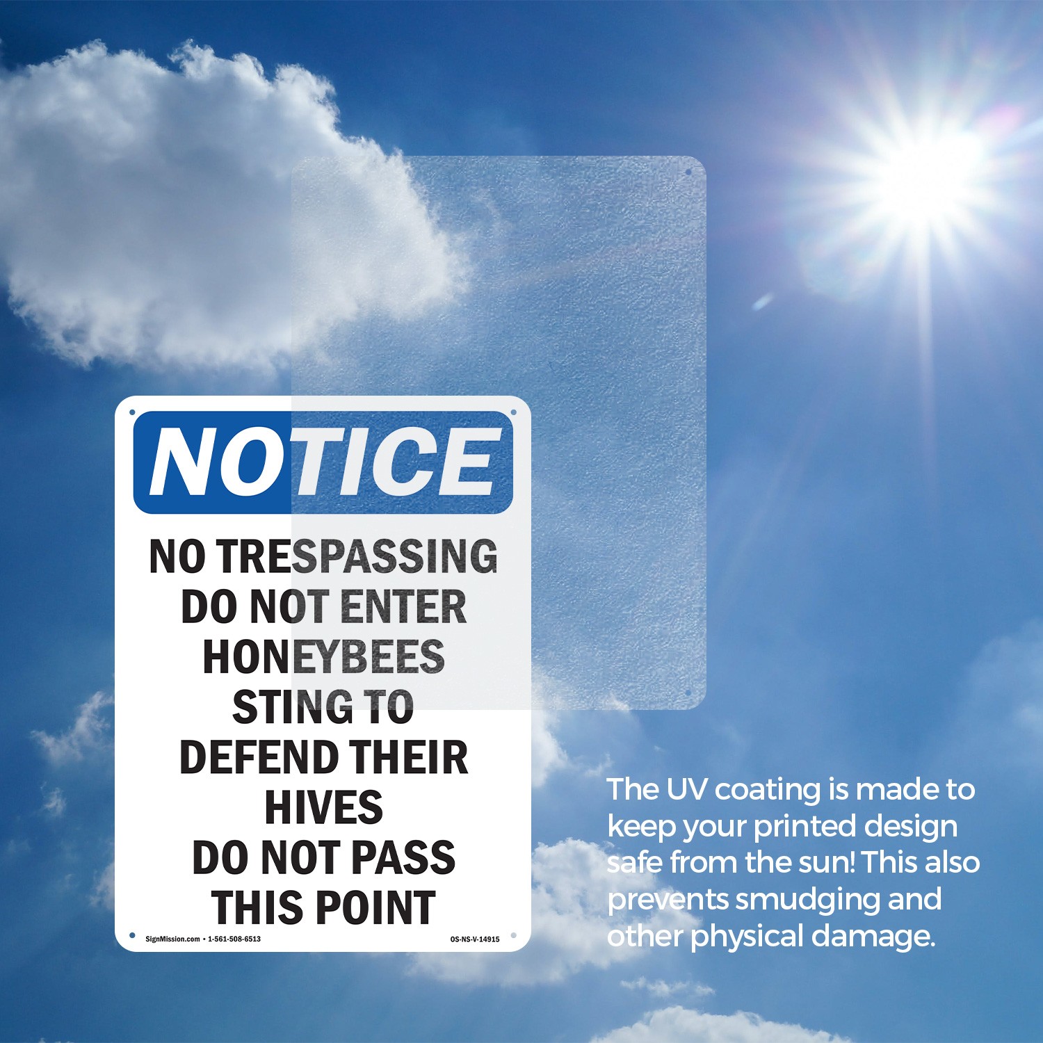 No Trespassing Do Not Enter Honeybees OSHA Notice Sign Or Decal – 5 or 10 Pack
