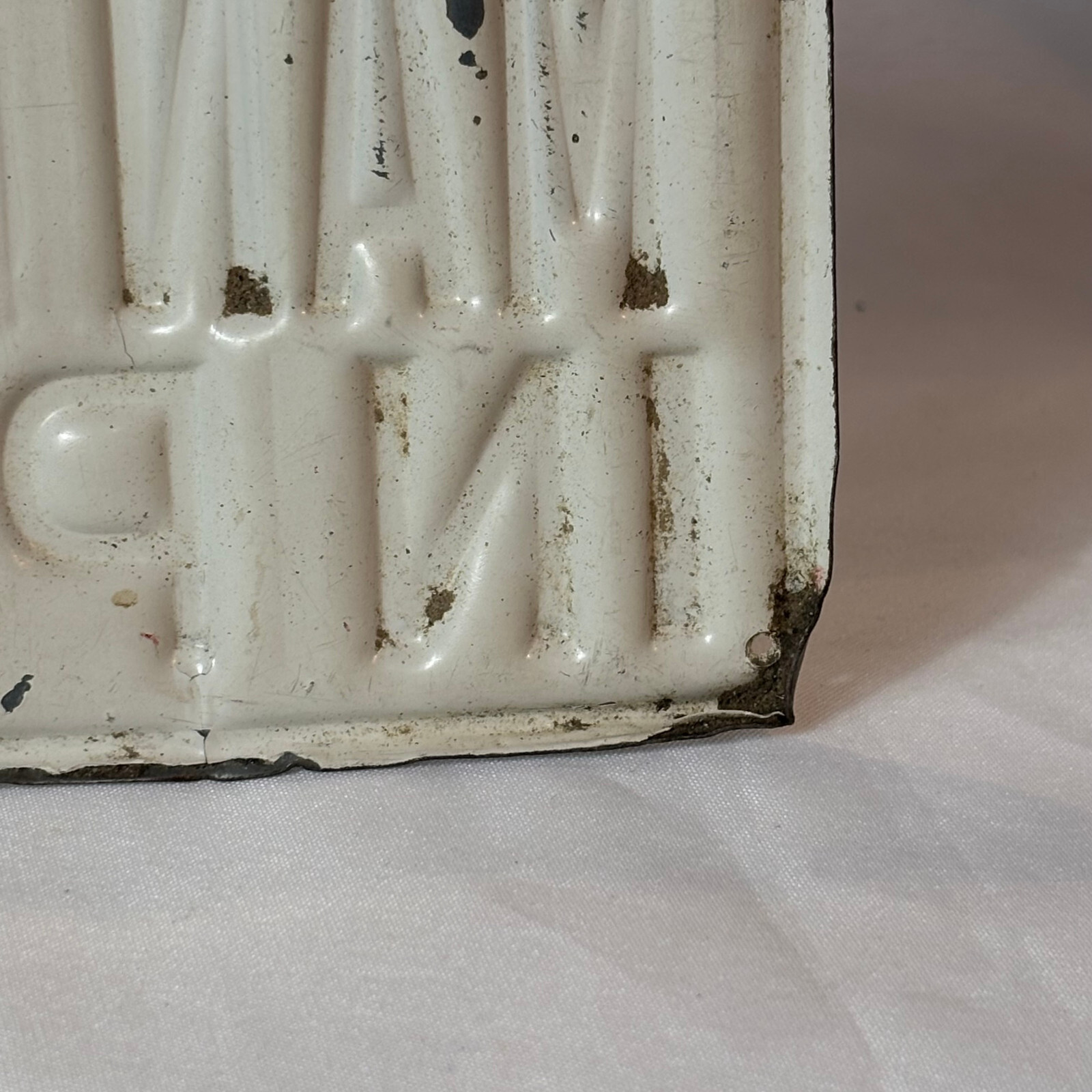 Embossed Steel DO NOT START MAN WORKING IN PULPER Sign Industrial Paper Plant