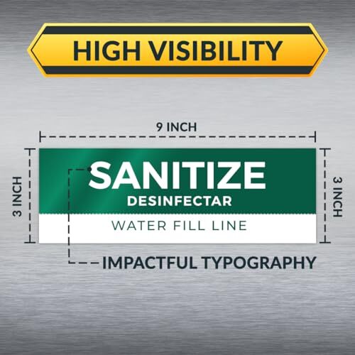 5 Pack Wash Rinse Sanitize Sink Labels Waterproof Sticker Signs 3 Compartment