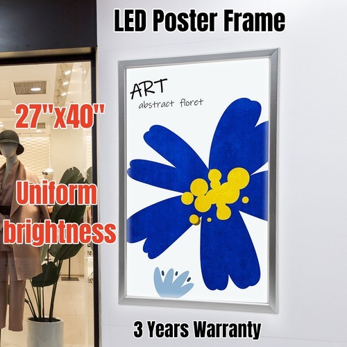 24″x33″/24″X36″, 27″ x 40″ LED Backlit Movie Poster Art Picture Frame Light Box