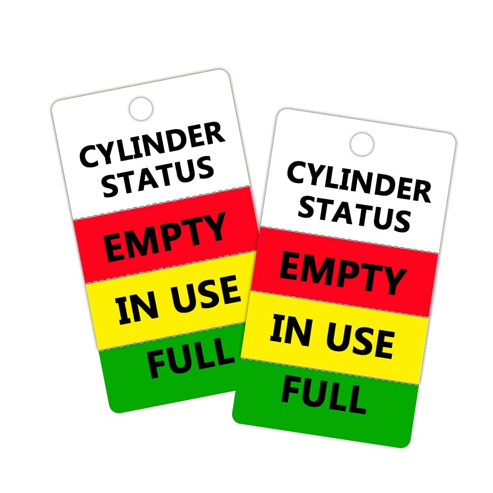 Cylinder Status Sign Tags,Full,in Use,Empty Cylinder Cardboard，4×2 Inch,100 P…
