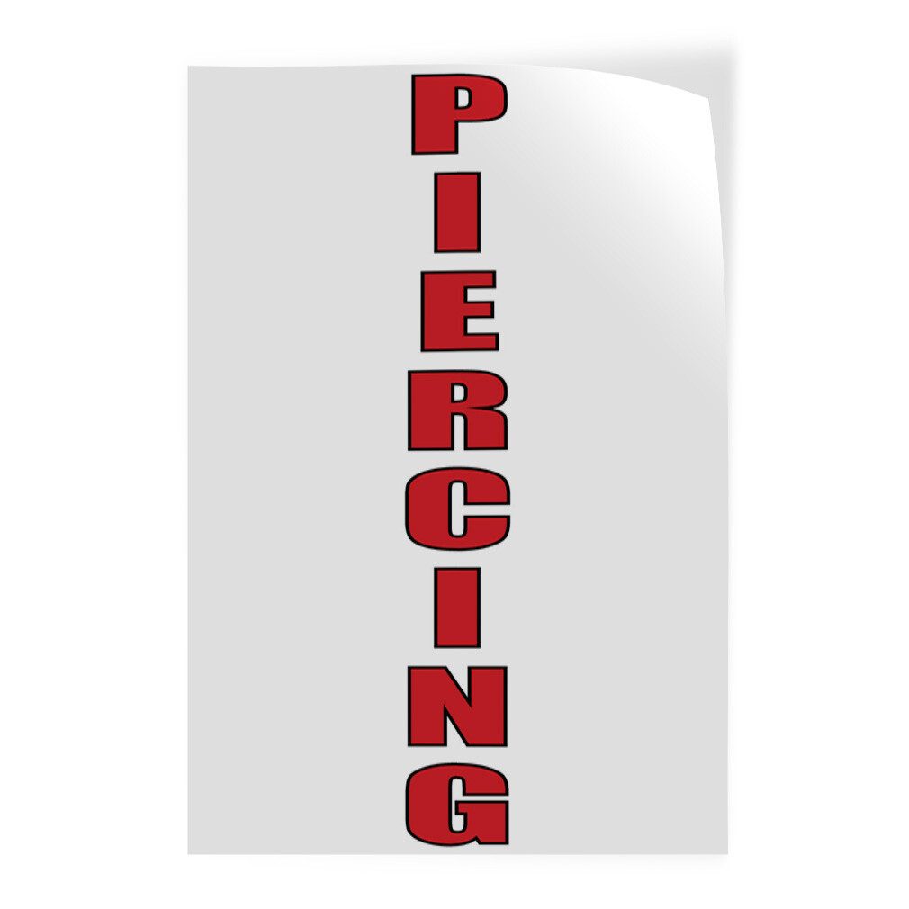 Door Decals Vertical Vinyl Stickers Multiple Sizes Piercing Industrial Vinyl