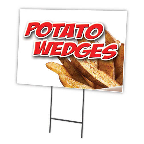 Potato Wedges Yard Sign & Stake outdoor plastic coroplast window
