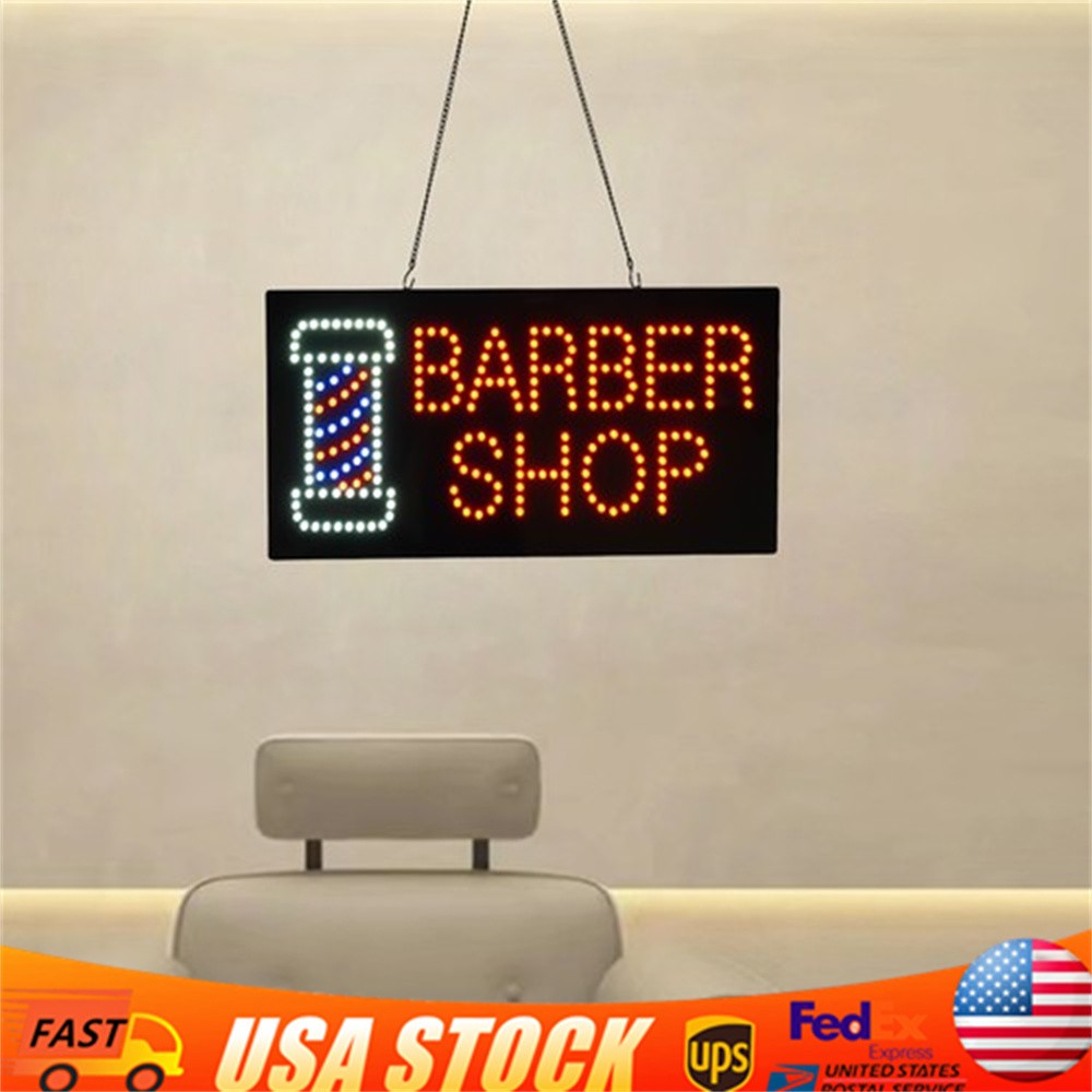Barber Shop Sign LED Light Sign Business Sign Display 60*30cm/23.61″ x 11.81″