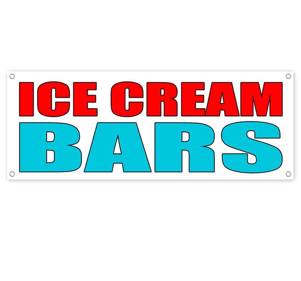 ICE CREAM BARS CLEARANCE BANNER Advertising Vinyl Sign INV
