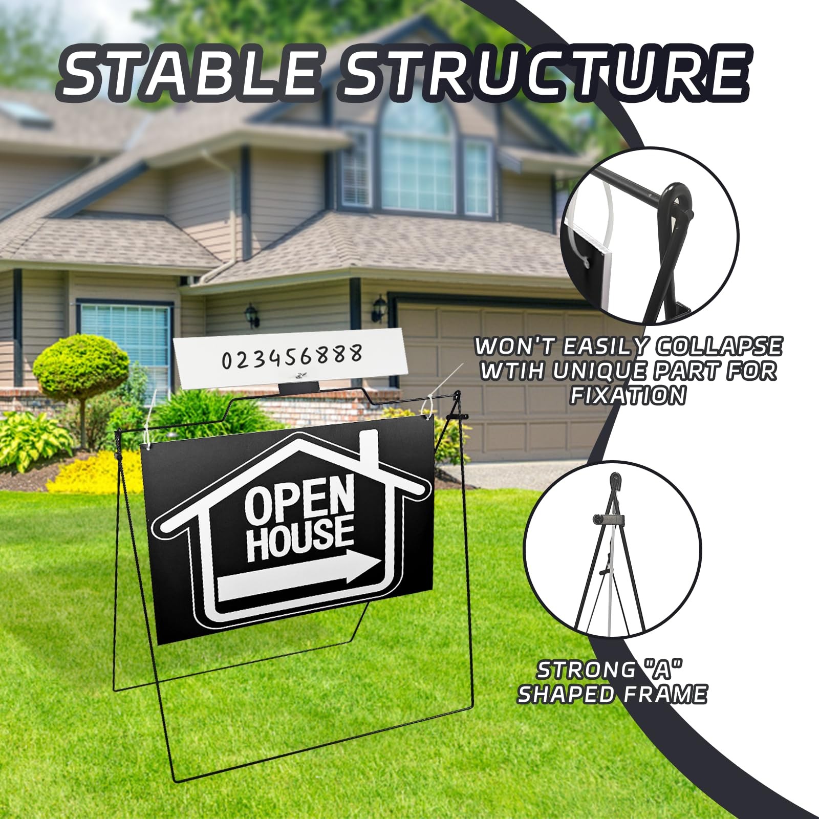 5 Pack Open House Signs for Real Estate – Real Estate Signs with 30â€œx28″ 5