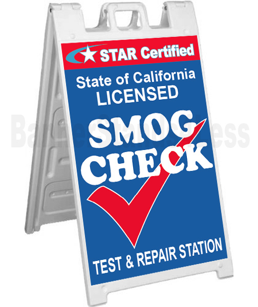 Signicade A-Frame Sidewalk Pavement Sign – STAR CERTIFIED SMOG CHECK TEST REPAIR