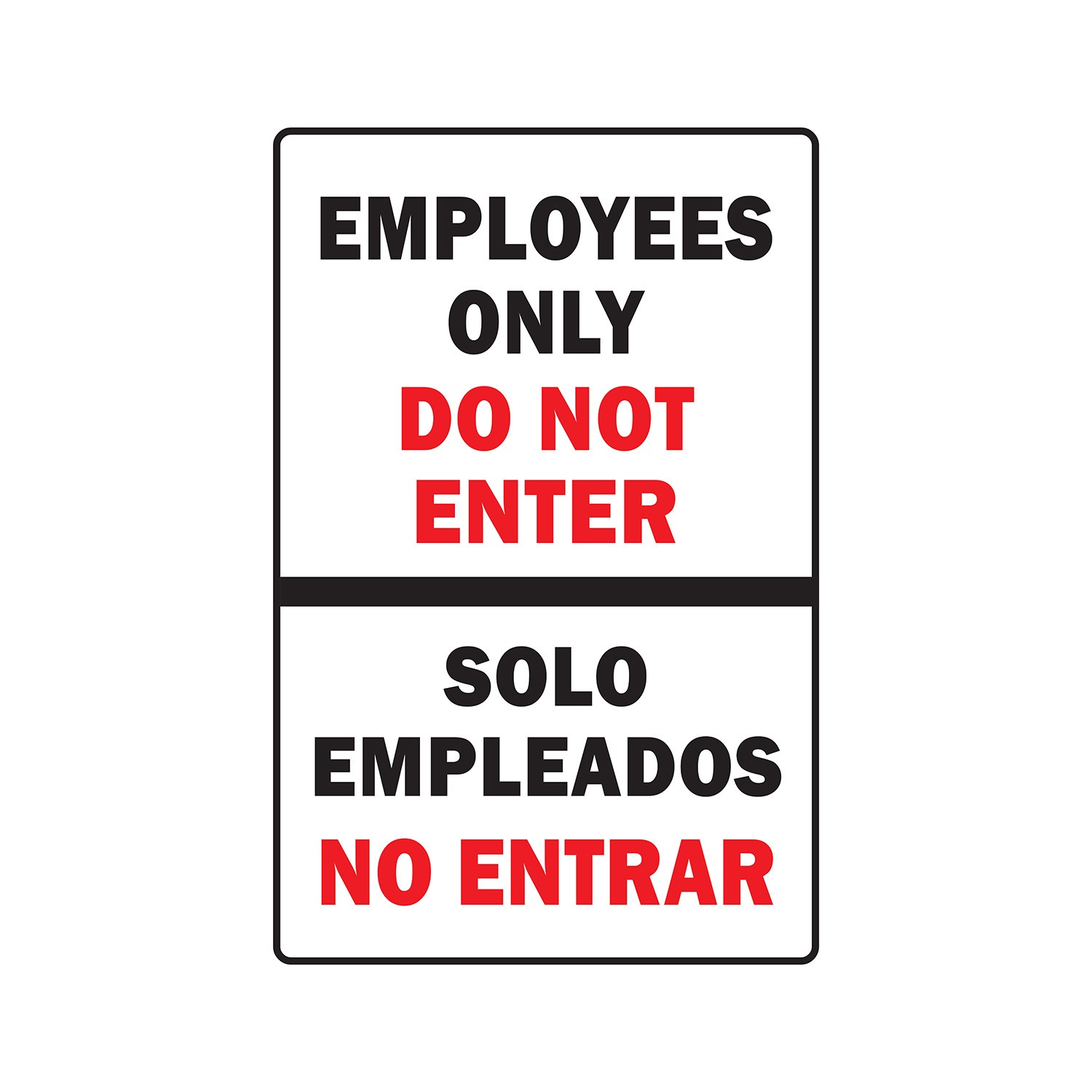 EMPLOYEES ONLY Sign Or Decals spanish entrance building Tall