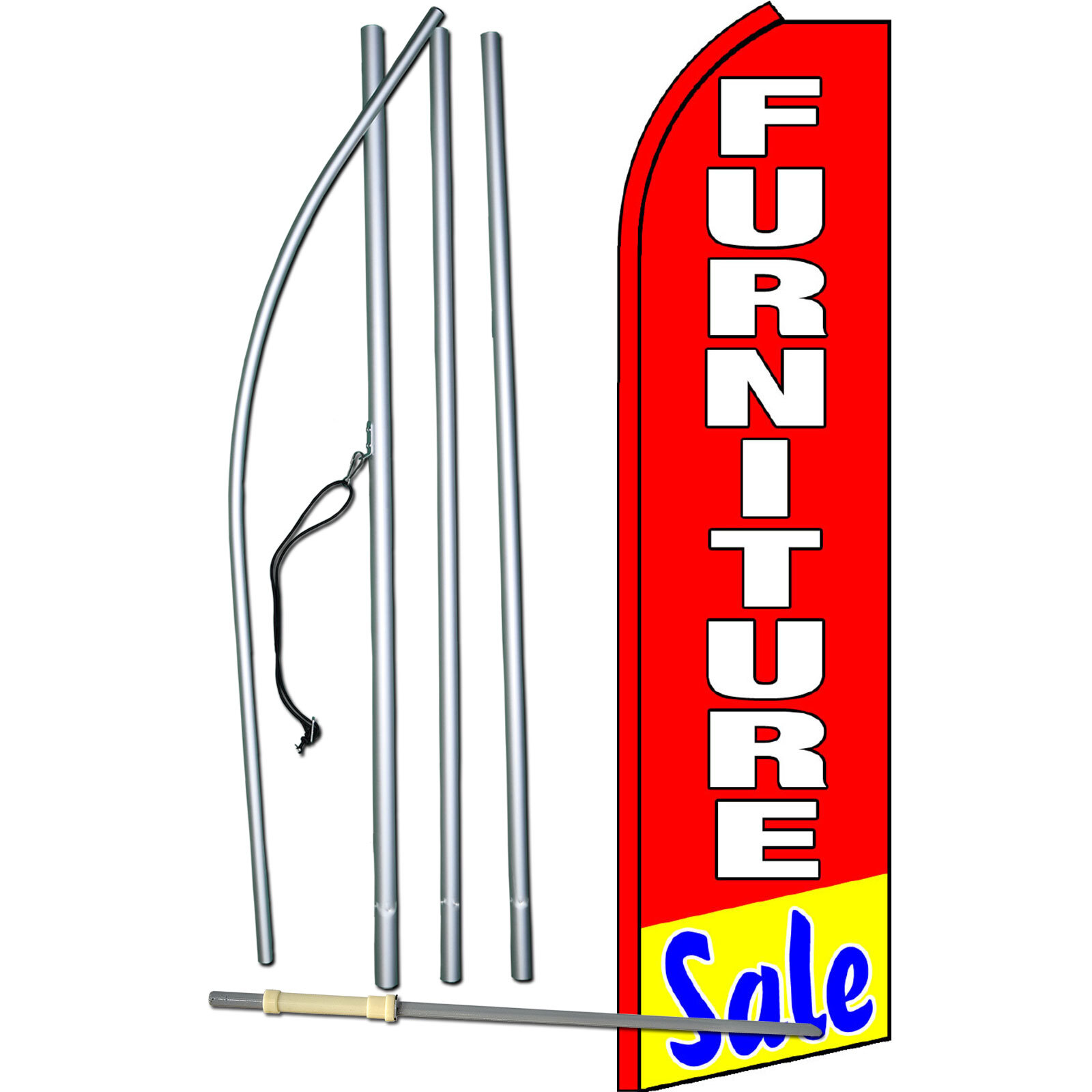 Furniture Sale Red And White Complete Swooper Flag Bundle