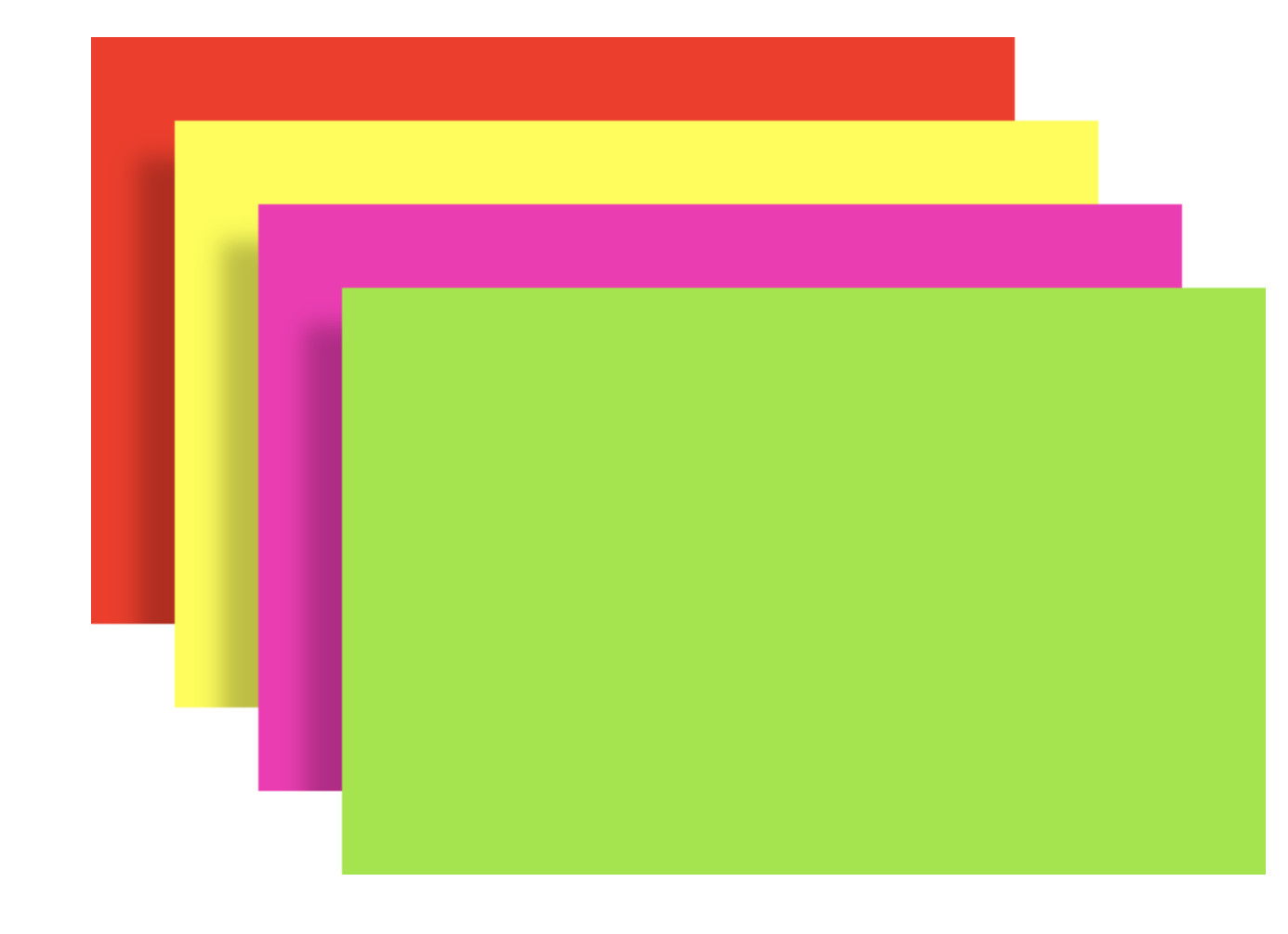 100 – 3.5″ x 5.5″ Ultra Glo Fluorescent Card Store Retail Signs 25 ea /color