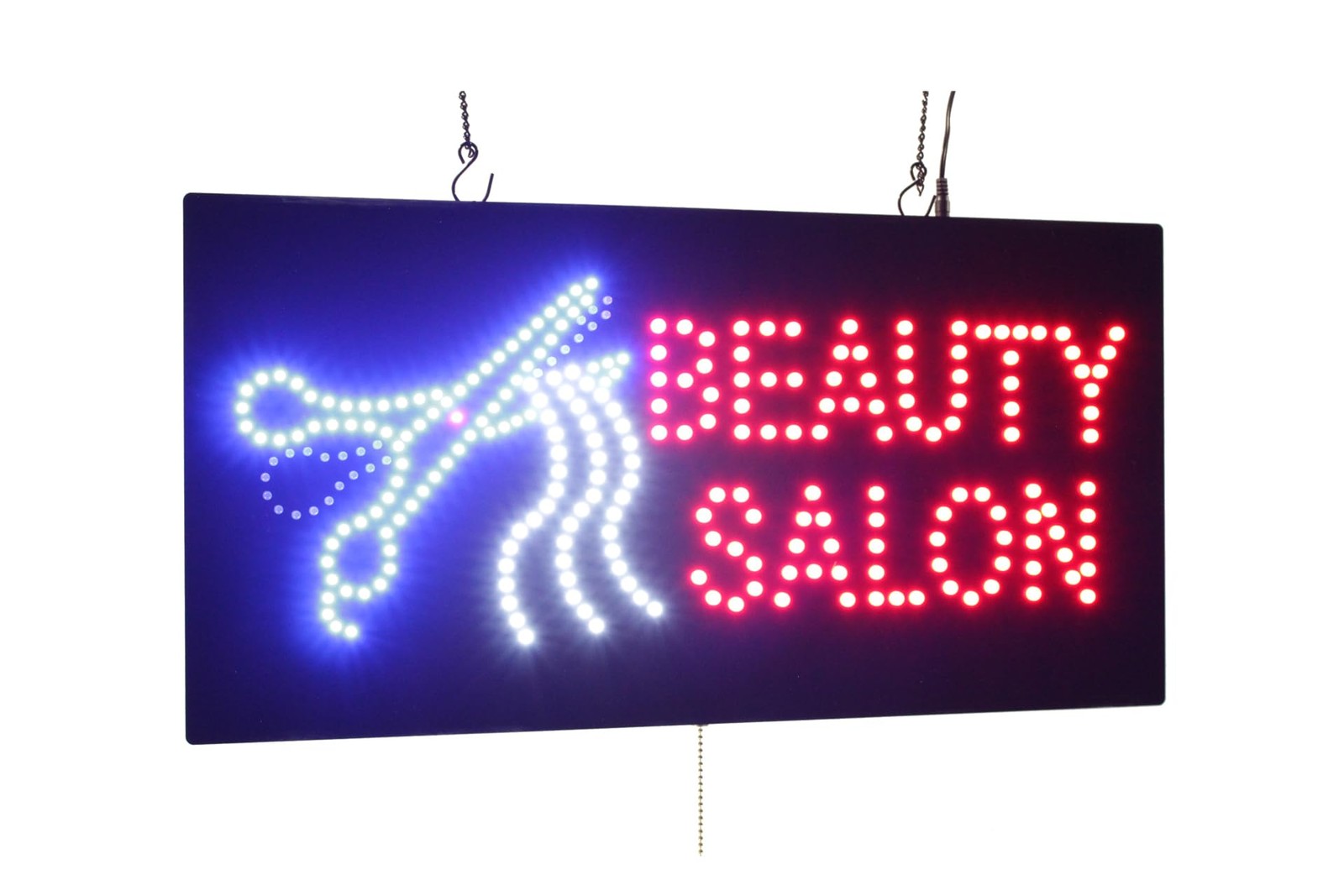 Beauty Salon Scissors Sign 24X12 60X30Cm Topking Led Neon Florescent Signage