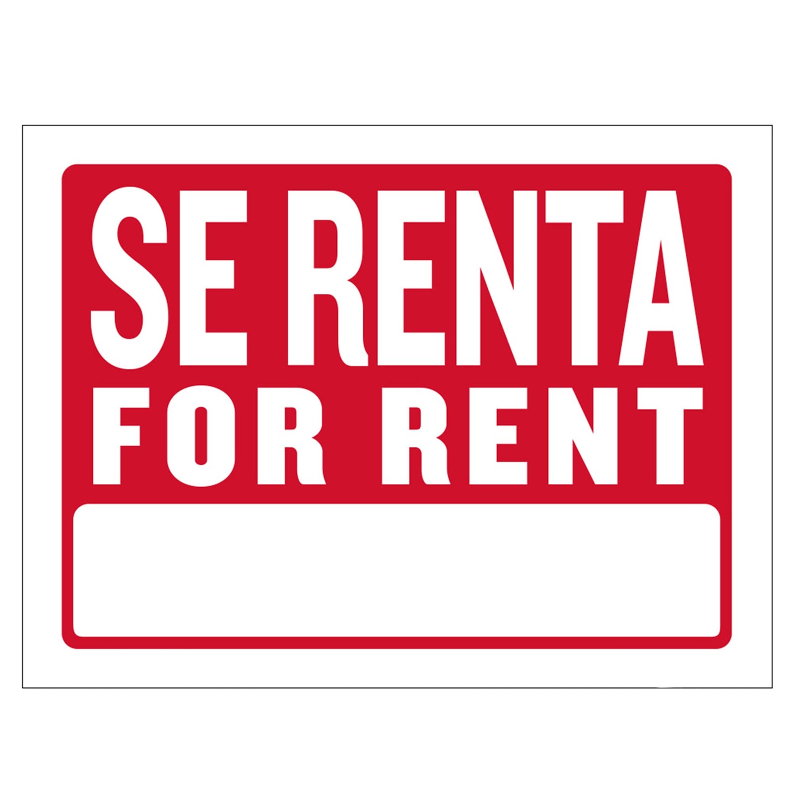 Bazic Products Se Renta Sign 12X16 For Rent Signage Lease Rental House Home