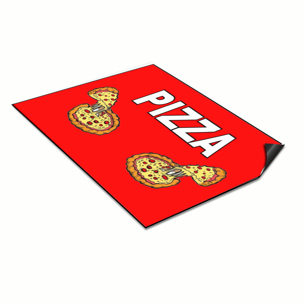 Car Magnet Set of 2 Pizza Food and Drink Car Advertising Industrial Sign