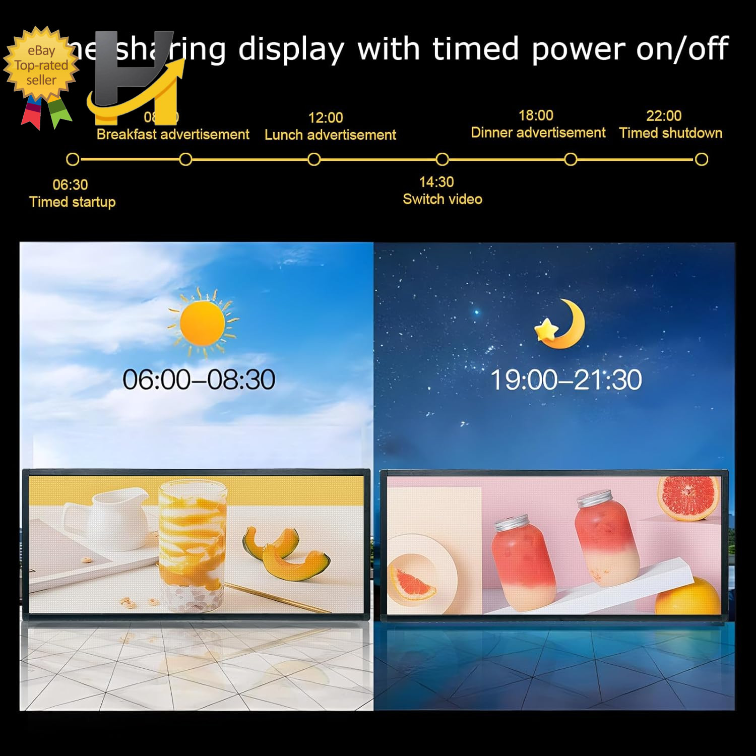 P6 Programmable LED Sign Custom Scrolling Outdoor Business Digital Display 40×17