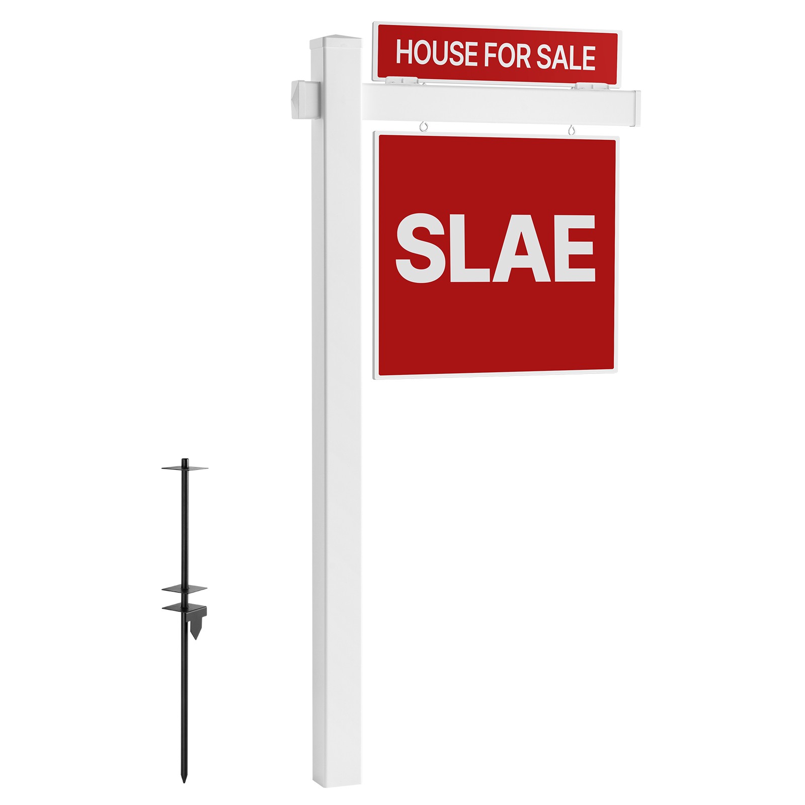 VEVOR Real Estate Sign Post PVC Realtor Yard Sign Holder 6 ft for Open House