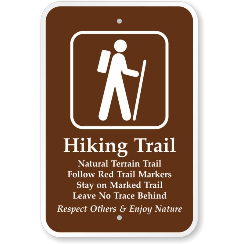 Hiking Trail Campground Aluminum Weatherproof Sign b01920