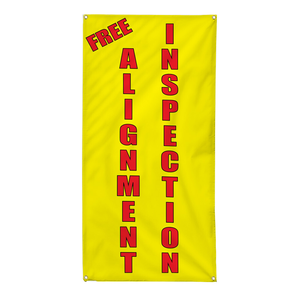 Vertical Vinyl Banner Multiple Sizes Free Alignment Inspection Business Outdoor