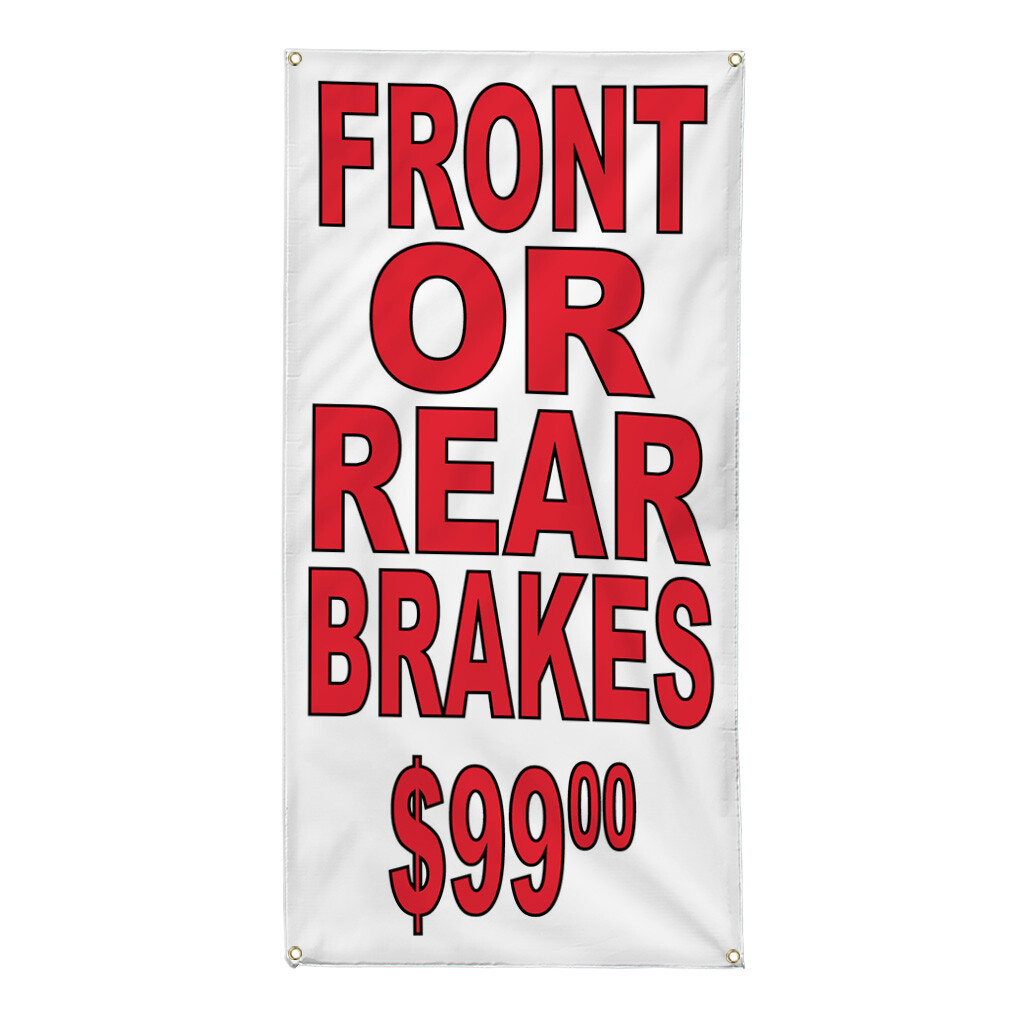 Vertical Vinyl Banner Multiple Sizes Outdoor Weatherproof Industrial Yard Signs