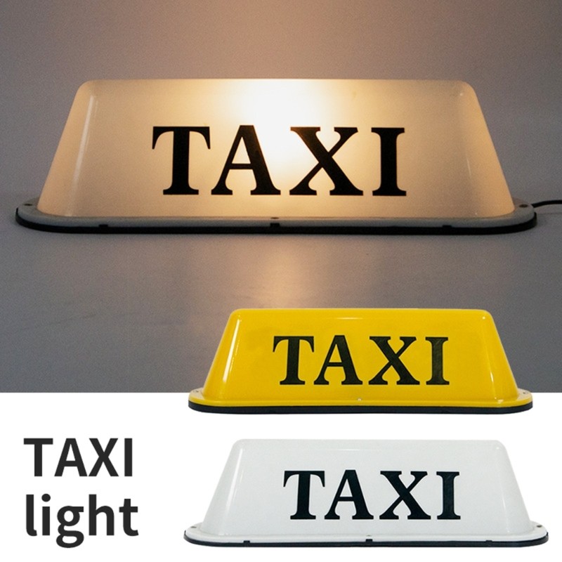 Led Illuminated Cab Roof Sign Lamp Vehicle Taxi Top Light Dome Universal