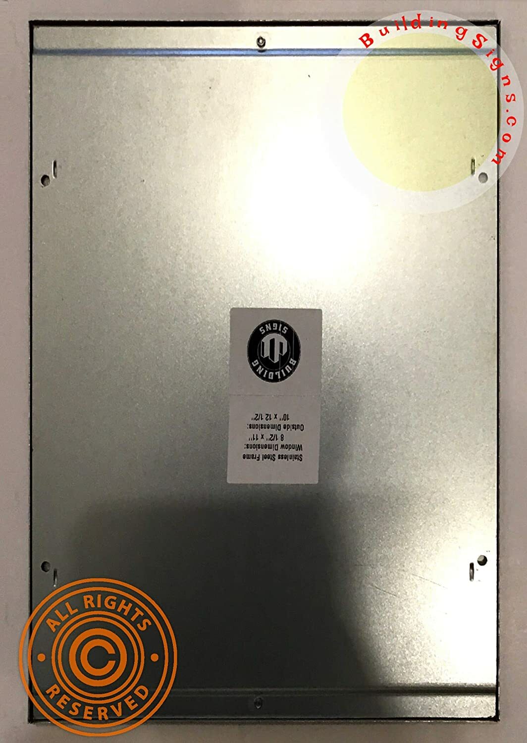Elevator Certificate Frame 8.5×11 (Lockable !!!, Stainless Steel