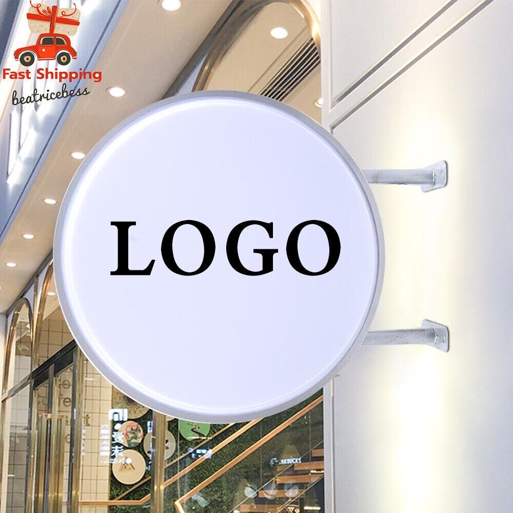 20″ LED Double Sided Round Light Box Outdoor Sign Advertising Projecting Light