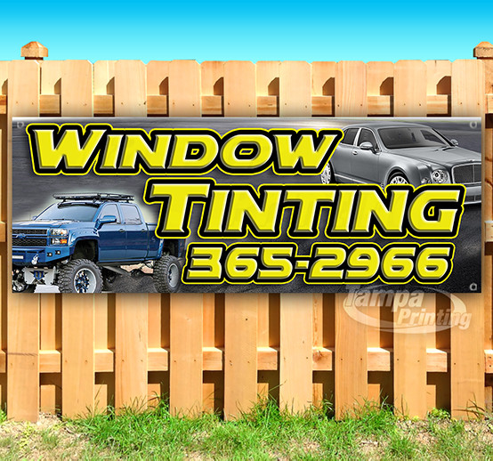 Window Tinting customize phone Advertising Vinyl Banner Flag Sign Many Sizes USA