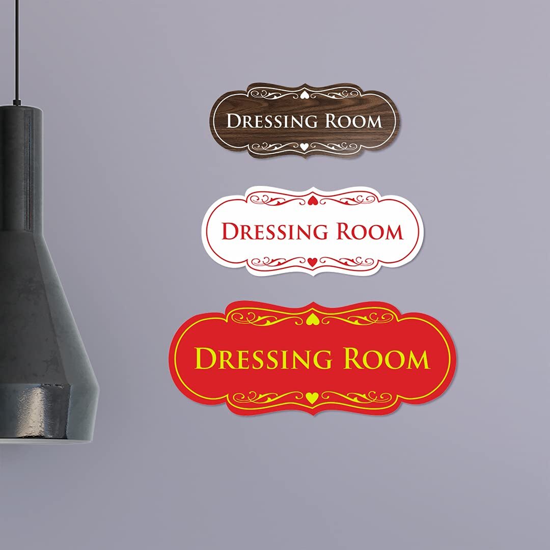 Dressing Room Sign Large Light Gray Designer Decorative Door Sign 1 Pack