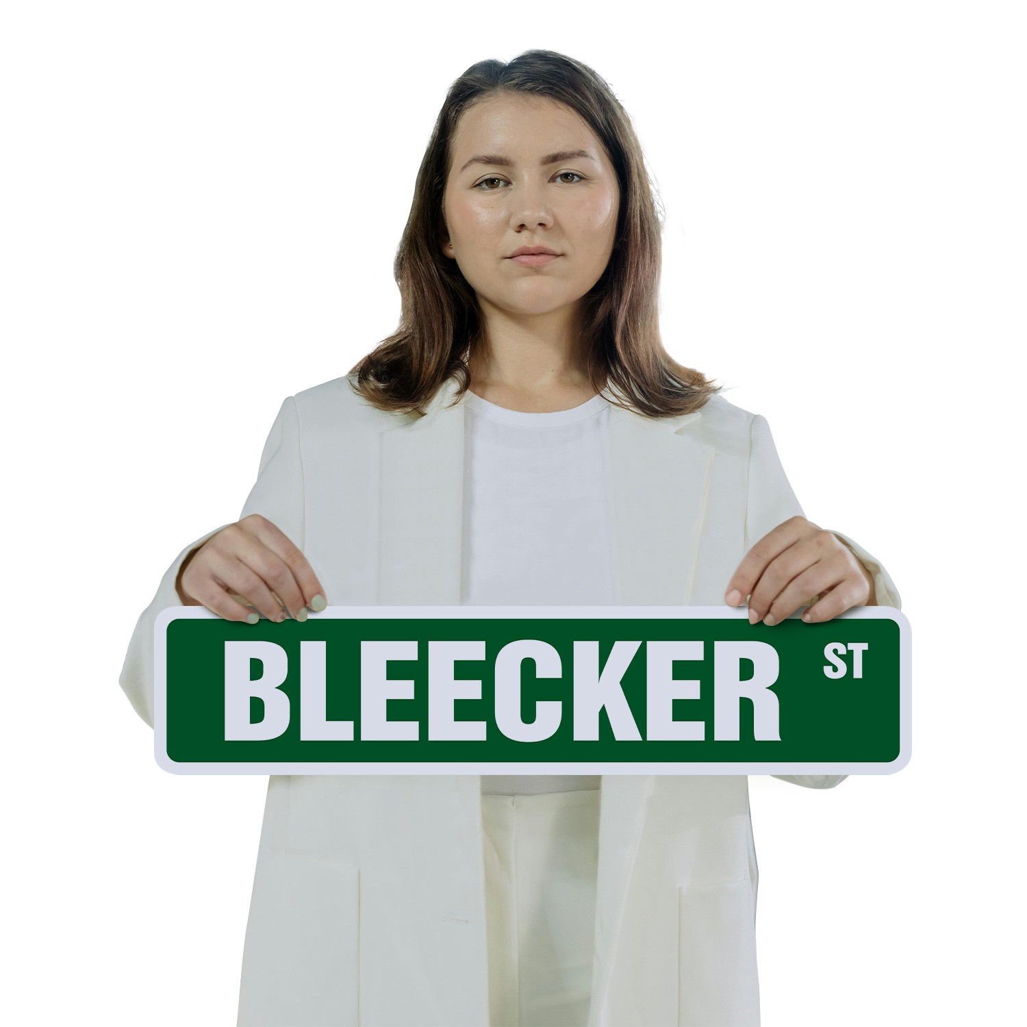 BLEECKER Street Sign (2 Pack) Plastic Metal Road Sign new york city manhattan