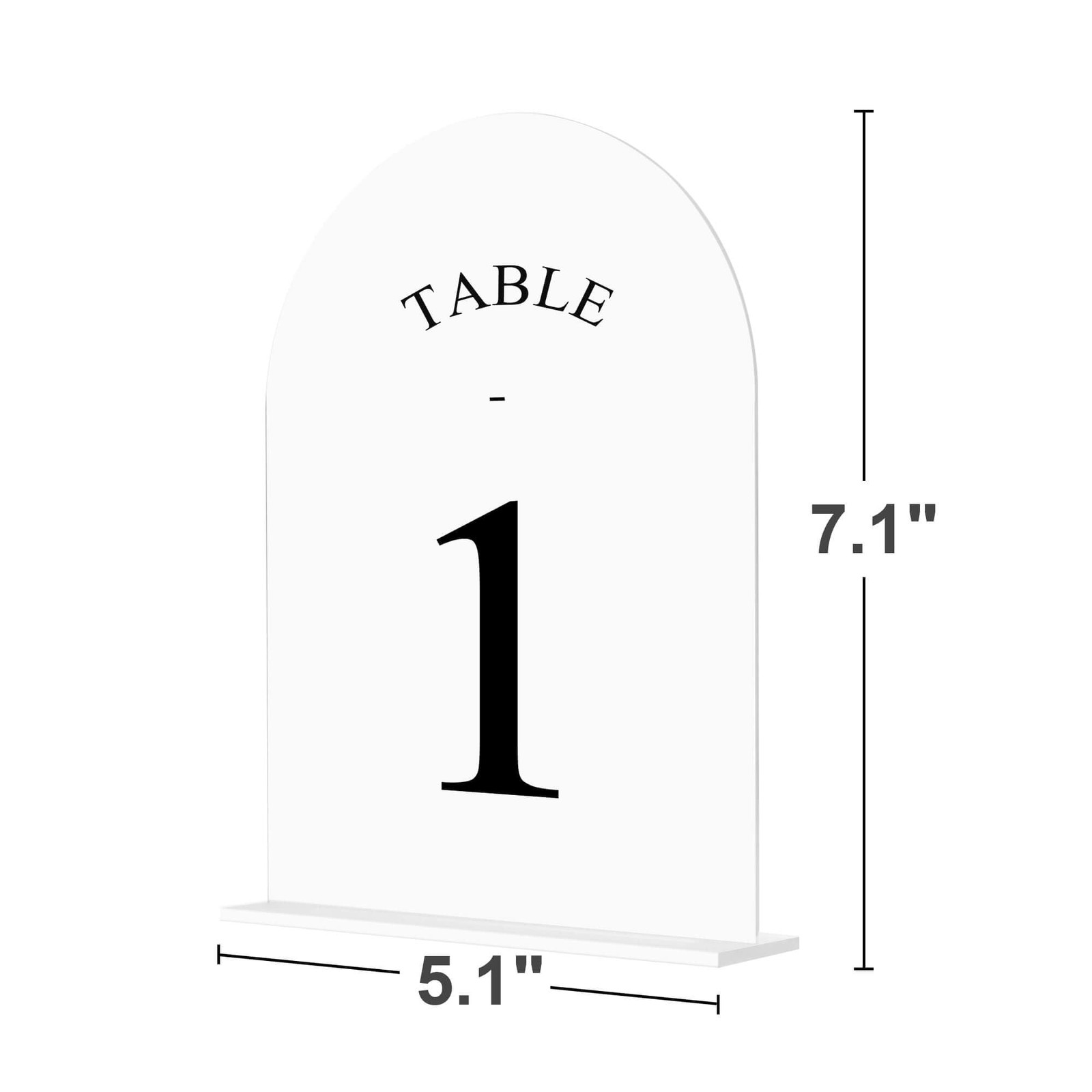 Arch Wedding Table Numbers 1-10 with Stands – Double-Sided Printed 5″ X 7″ Ac…