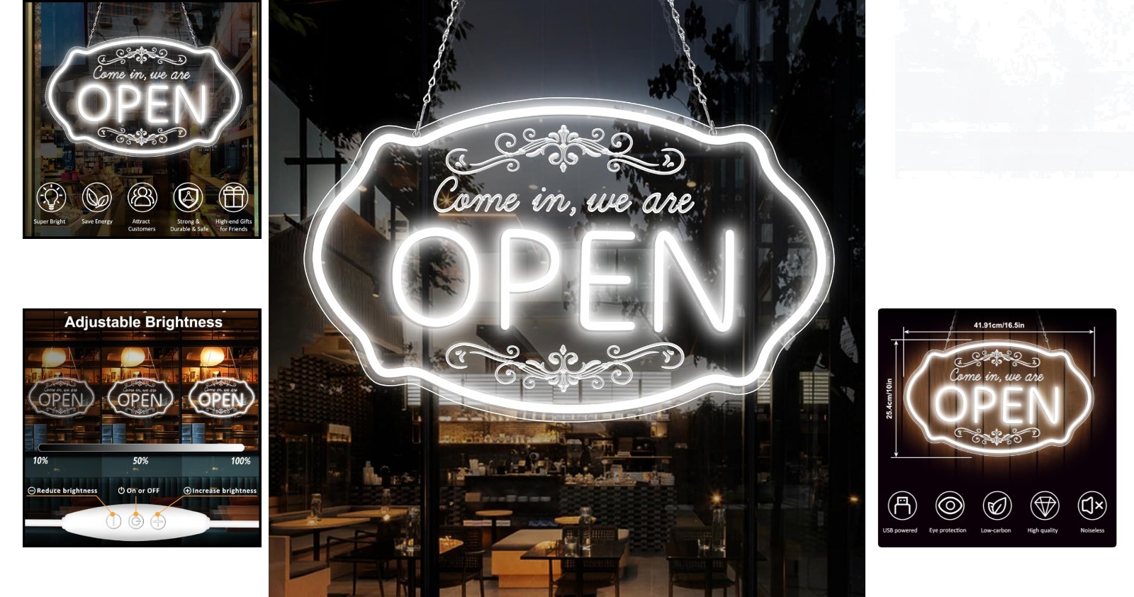 Elegant 16.5×10” LED Neon Open Sign – Attract More Customers to Your Business