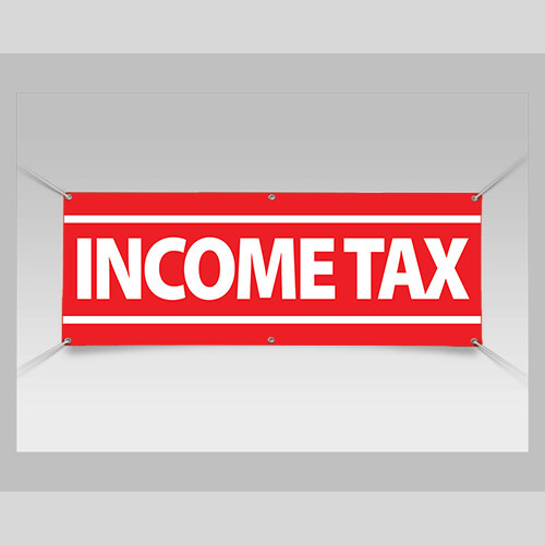 INCOME TAX Text Wording Generic Vinyl Banner Sign Office Business Display Efile