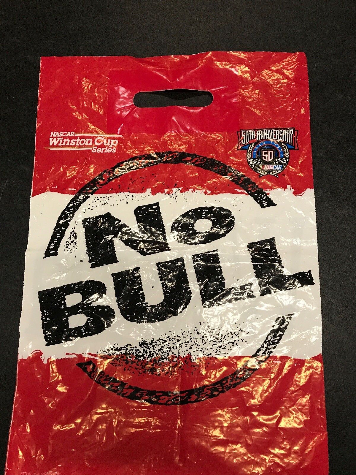 Winston No Additives Red And White Plastic Bag