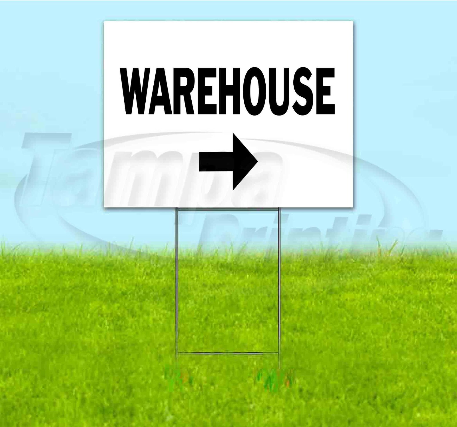 WAREHOUSE ARROW 18×24 Yard Sign WITH STAKE Corrugated Bandit DIRECTIONAL