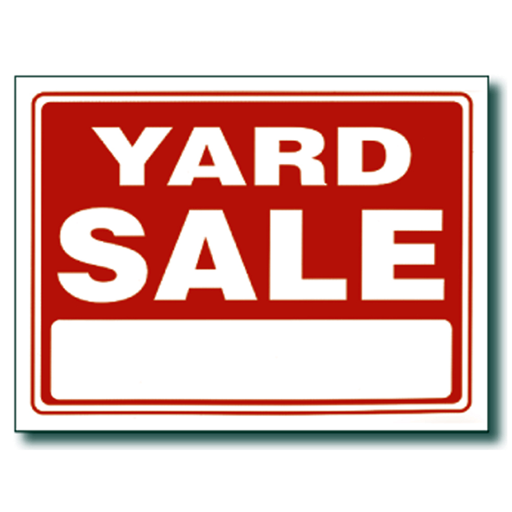 10 Pcs 9 x 12 Inch Red & White Flexible Plastic ” Yard Sale ” Sign
