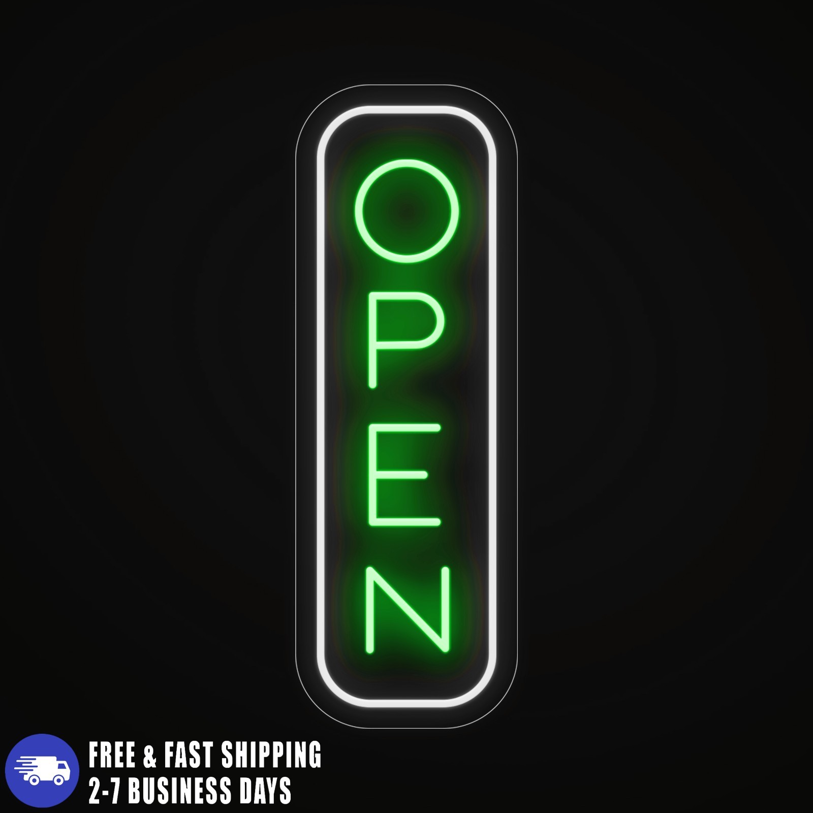 Neon Outdoor Vertical Open Sign, Waterproof LED Neon for Businesses