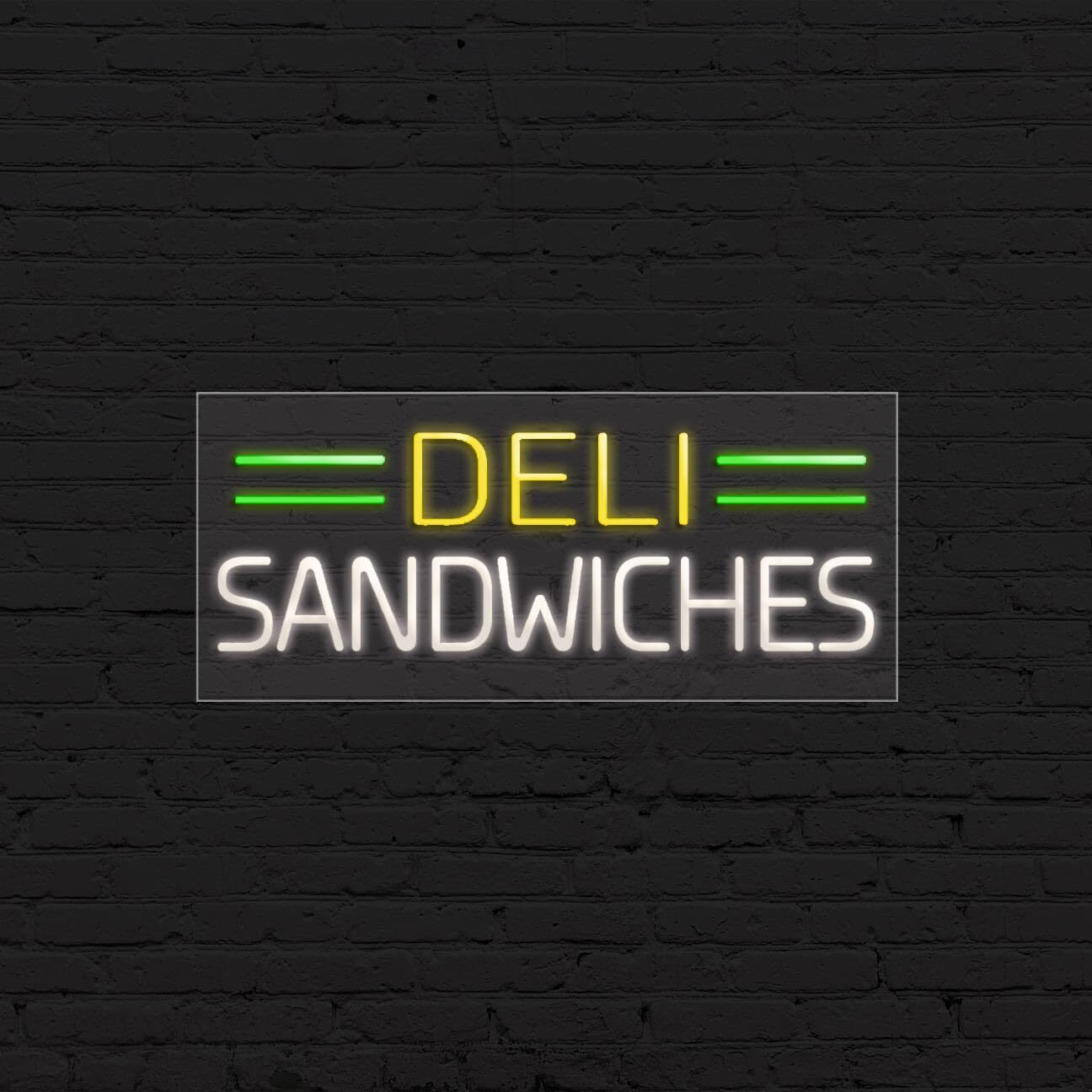 Deli Sandwiches Sign for Business Displays | LED Flex Neon | 32″W x 13″H x 1″D