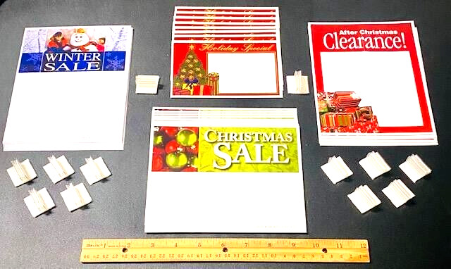 (BEST NEW CHRISTMAS PACK!) ⭐ SALE PRICE SIGNS AND STANDS ⭐ RETAIL STORE SUPPLIES