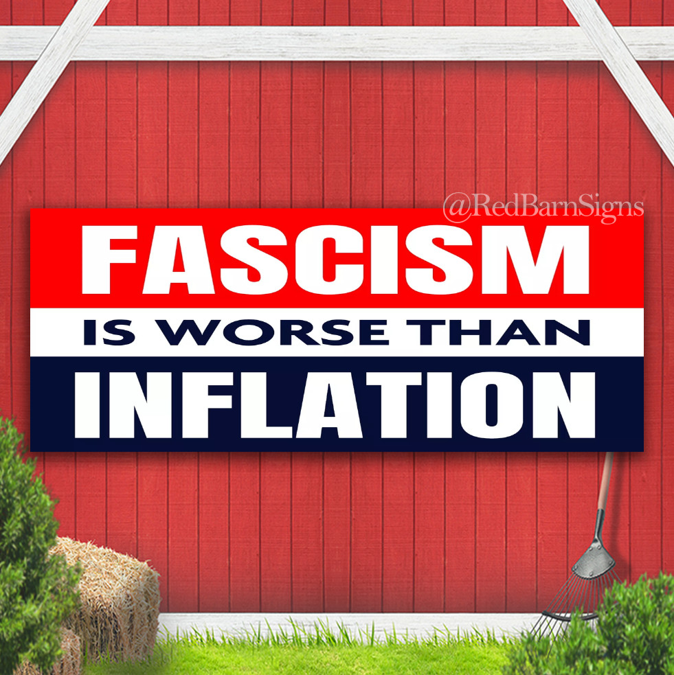 Fascism – Anti-Trump 2025 Banner Sign w/ grommets