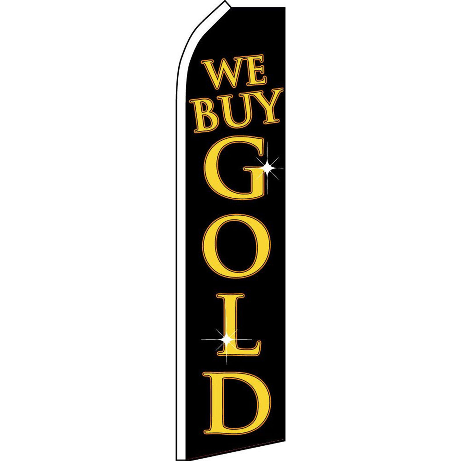 We Buy Gold 2 1/2 ft X 11 1/2 ft Swooper Flag (Hardware Sold Separately)